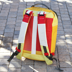 Custom made backpacks made from discarded sails - help us reduce landfill