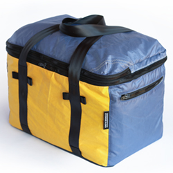 Custom clam shell bag made from used sails - help us reduce landfill