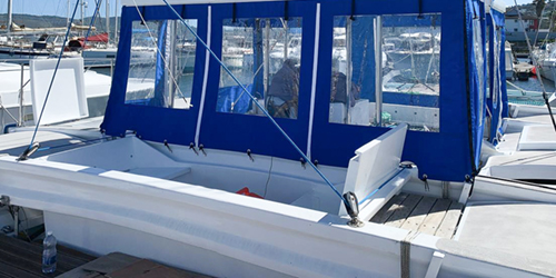 Stack pack & cockpit curtain