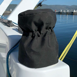 Bespoke wynch covers made from Sunbrella fabric for optimum lifespan.